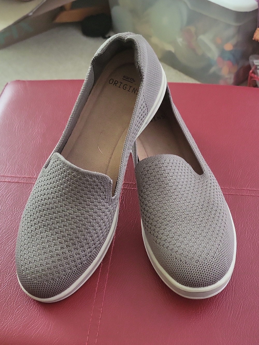 Earth Origins Slip-On Flats in Light Gray